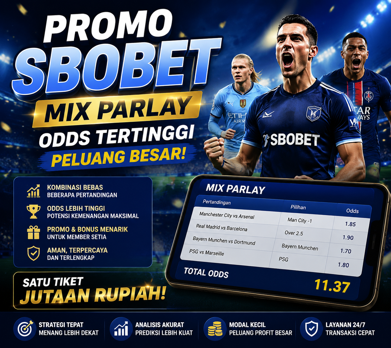 Promo SBOBET Mix Parlay Terbaru dengan Odds Tertinggi dan Peluang Jackpot Besar